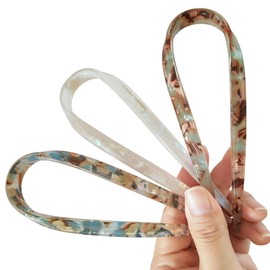 5WYOUKE 3-Piece U-Shaped Hairpin Set, Tortoise Shell Pattern, Bun Clip, Hair Stick, U-Pin, Hair Clip Included, For Everyday Use, Coming-of-Age Ceremonies, Weddings, Graduations, Parties, Kimono
