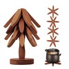 GAESHOW Wooden Coasters, Tree Shape Coasters Includes 5 Wooden Coasters