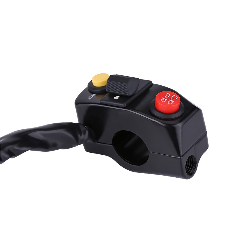 12V 22mm Motorcycle Control Switch Left Handlebar Switch Plated Switch