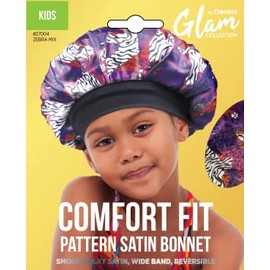 Donna Gorro Ducha Satén Estampado Cebra Niños Ajuste Cómodo Seda Unidad
