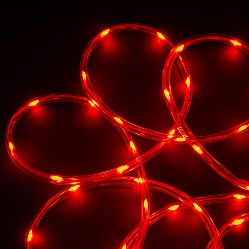 West Ivory 100ft Red 8-Mode LED Rope Light, Outdoor Waterproof
