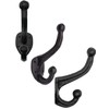 FUXXER 3 x Solid Iron Hooks, Coat and Clothes Hooks,
