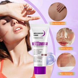 2pcs Spf 100 Sunscreen, Broad Spectrum UV Protection for Face & Body