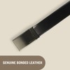 Perry Ellis Men's Portfolio Patterned Plaque 100% Leather Reversible Belt