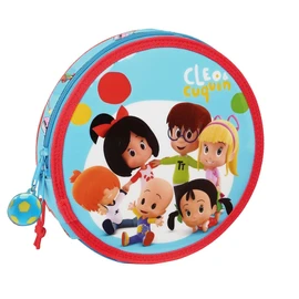 safta Round Pencil Case with 18 Pieces 210 x 35 mm Blue One Size