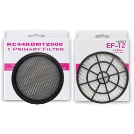Filter Kit Compatible with Kenmore CrossOver - Progressive - Elite Pet Friendly Bagless Upright Vacuum Cleaner. 1 KC44KDMTZ000 Washable Pre Filter + 1 EF 12-60512 - KC38KEDCZV06 Exhaust HEPA Media.