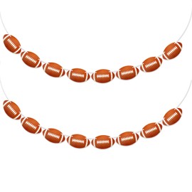 2pcs Football Garland Banner, DIY Hanging Football Banner Decoration Rugby Banner Sports Theme Party Decoration for Birthday Party Home Classroom Supplies