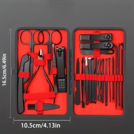 Hyxcyf Set De Manicura Pedicura Pies Manos Corta Uñas 24 Piezas