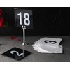 New Star Foodservice 1-25 Table Numbers, 4" x 4", White
