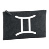 Huuraa Toiletry Bag Twins Zodiac Sign Gift 1 Litre Charcoal