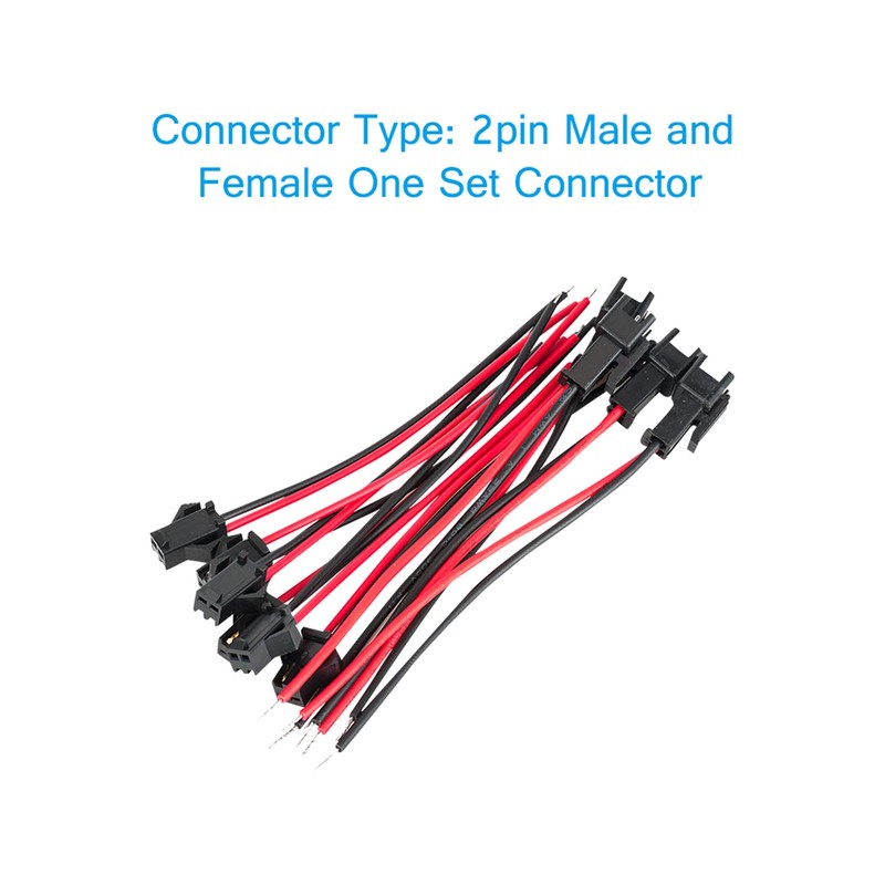 JST SM Connector, VANDESAIL SM 2Pin Jack Plug Male to