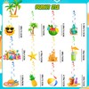 33pcs Summer Pool Party Hanging Swirls, Beach Hanging Decorations Banner
