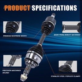 KUIPERAUTO Front Right CV Axle Shaft Assembly 2pcs Compatible with 2010-2022 Lexus GX460, 2003-2009 GX470, 2003-2022 Toyota 4Runner, 2007-2014 FJ Cruiser, 2005-2020 Toyota Tacoma Axle Shaft Assembly