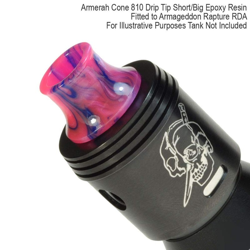Armerah Cone 810 Drip Tip eCig Mouthpiece Short/Big Epoxy Resin