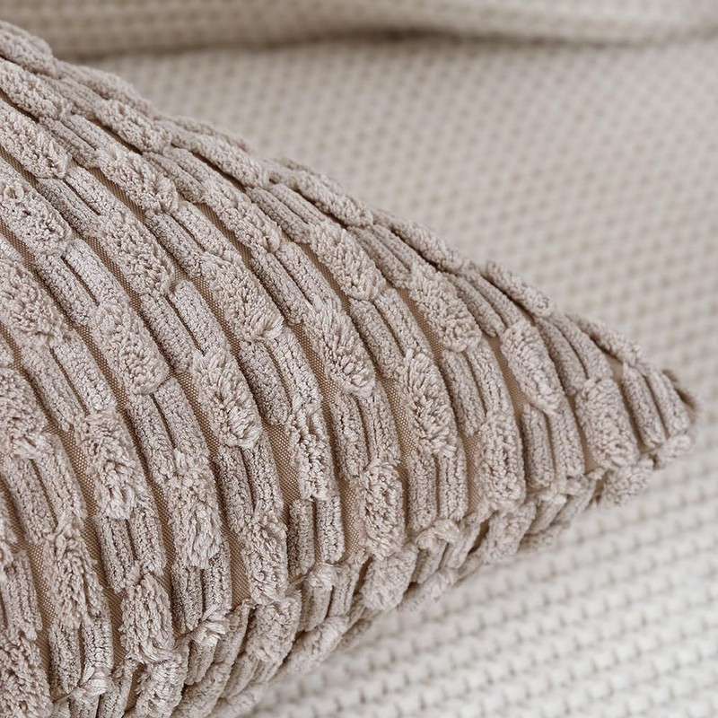 Madizz Pack of 2 Soft Corduroy Decorative Throw Pillow Covers