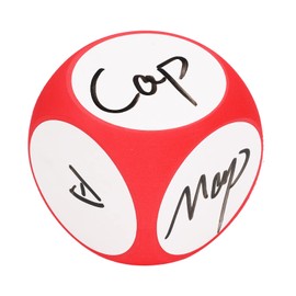 Fabater Empty Dice, Portable EVA Dice for Children, Graffiti, Writing Letters, Numbers and Drawing, White Wipe Clean Dice Pad for Educational Games, Entertainment, Teaching and (Red)