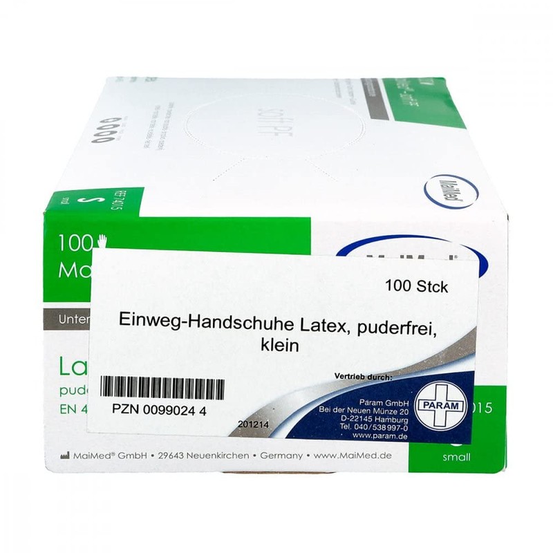 Disposable Latex Powder-Free Gloves S Pack of 100