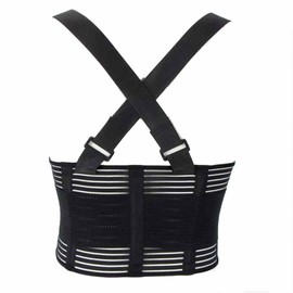 Sports Waist Braces Breathable With Adjustable Belt Sports Lumbar Support for Exercises Polyester Black