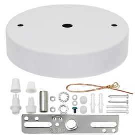 VTYXCTIGJ Light Canopy Kit White, 4.7" US UL Vintage Chandelier Ceiling Light Plate for Pendant Light Chandelier Canopy Kit with All Mounting Hardware, Light Fixture Cover Plate for Easy Installation