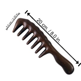 IAMSIAMZ Gentle Wooden Scalp Head Scalp Comb Helps to detangle Straight Kinky Wavy for Experience. Provides a Gentle Scalp Massage of Offers a Gentle Touch Daily Haircare (Handheld)