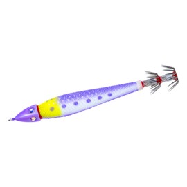 DUEL YO-ZURI Four-Eyed Lead Squid Jig, No. 20 (2.6 oz (75 g)), (Otsukimi Purple)