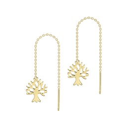 Carissima Gold Women's Pull Through Chain Earrings 9ct (375) Yellow Gold, 9ct Gold, Easy to use