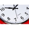 Bernhard Products Retro Wall Clock 12 Inch Red Kitchen 50's
