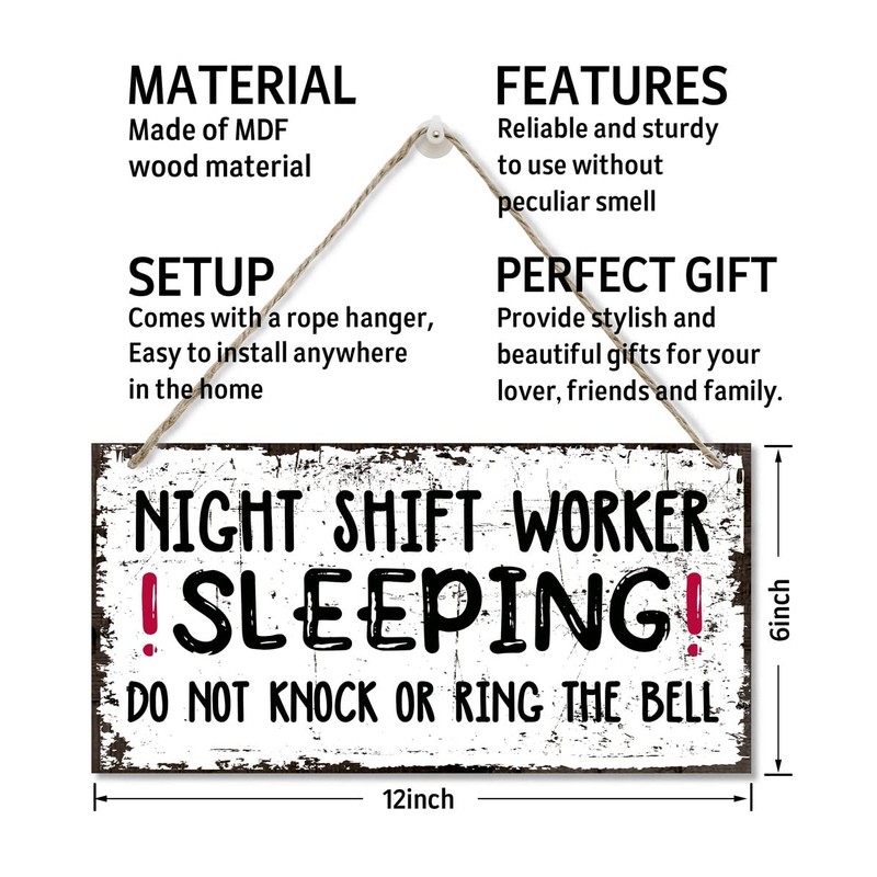 Night Shift Worker Sleeping Do Not Knock Or Ring The