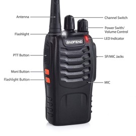 BaoFeng BF-88A Long Range BaoFeng Walkie Talkies for Adults with 12pcs 1500mah Batteries License Free 2 Way Radio Upgrade Version of BaoFeng BF-888S Two Way Radio(6 Pack)