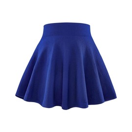 BOOPH - Falda casual para niños y niñas, con cintura elástica plisada y plisada, para patinar, Azul, 12-13 Años