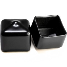 Prescott Plastics 1.5" Inch Angle Iron Plug Insert (4 Pack), Black L Shaped End Cap for Metal Tubing, Fence, Glide Insert for Pipe Post, Chairs and Furniture Legs