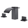 sumerain Black Waterfall Tub Faucet Deck Mount 3 Hole Widespread