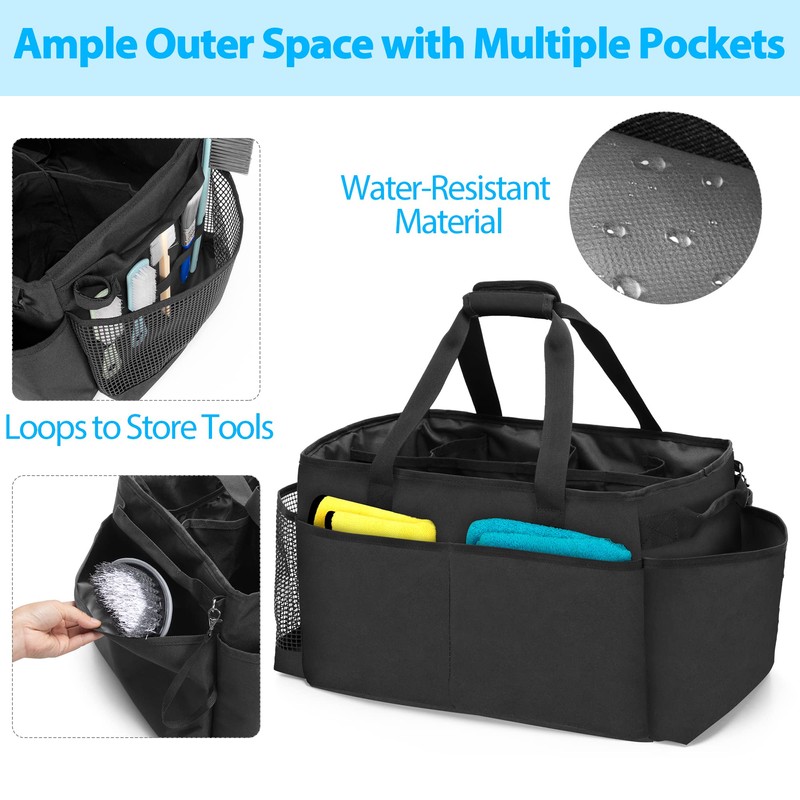 HODRANT Extra-Large Cleaning Caddy, Organizer with Handles for Cleaning Tools