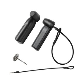 1000 Pieces 58Khz AM Hard Security Tags, Black Clothing Retail Security Label acousto-Magnetic with 1000 Pins and 100 pcs Extra lanyards