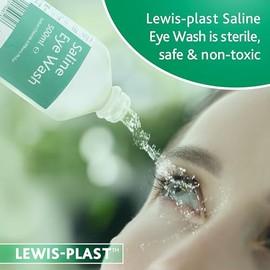 Lewis-Plast Lewis-Plast Saline Eye Wash Solution, 500ml Bottle for Safe and Effective Eye Care