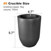 Nelyrho 6kg Premium Graphite Crucible, Silicon Carbide Clay Crucible Cup