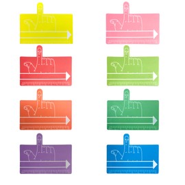 Finger Focus Spacer,8Pcs Kids Finger Spacers,Colorful Guided Reading Strips, Dyslexia Tools for Kids, Handwriting Tool Writing Spacers for Kids,Home School Classroom Supplies (32)