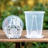 5-Pack Clear Plastic Orchid Pots with Drainage Holes - 14cm