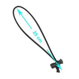 Foto&Tech Multipurpose Extra Thick Elastic Cable Tie and Organizer, Adjustable Cable Strap Toggle Tie, Reusable Tangle Tamer, Cable Management for Cord and Cable (25CM, 5X BK+5X OR+5X Red)