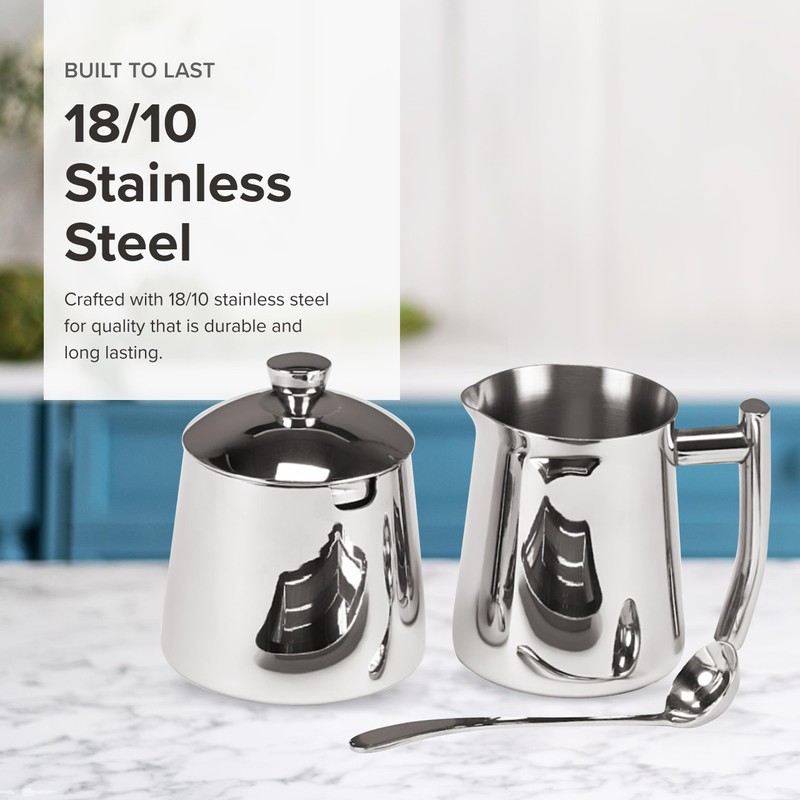 Frieling USA 18/10 Stainless Steel Sugar and Creamer Set -