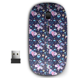 KAWAMOUSE 2.4G Ergonomic Portable USB Wireless Mouse for PC, Laptop, Computer, Notebook with Nano Receiver (Unicorn)