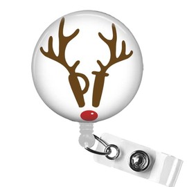 PT Badge Reel, Physical Therapy Gifts for Christmas, PT Therapist Gift, Cute Reindeer PT Badge Clip, Christmas Badge Reels Retractable, Physical Therapy Holiday Gifts for PT, Cute Christmas Badge Reel