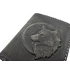 Genuine Leather Mini Wallet 3D Eagle or Wolf with RFID