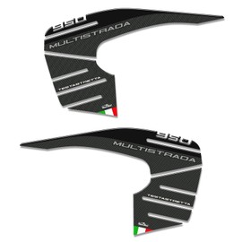 Resin Bike Motorcycle 3D Stickers Compatible with Ducati Multistrada 950 2018-2020. Side Bags Protections from Impact and Scratches. Complete Resin Stickers Kit - Made in Italy