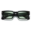 JOVAKIT Black Square Sunglasses for Women Men Simple Trendy Rectangle