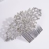 Missgrace Peine para el pelo con diamantes de imitación plateados