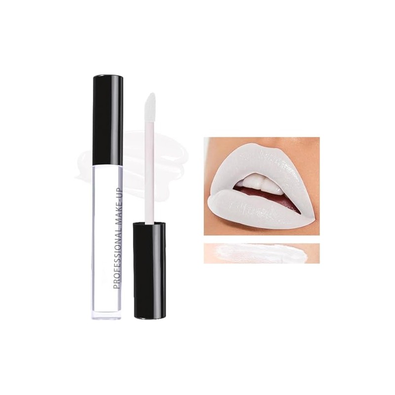 Lápiz Labial Blanco Halloween, Pintalabios Mate Líquido Pigmentado