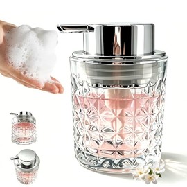 Dispensador de Jabon Espuma, Botellas para Jabón sin BPA, Diseño Transparente para Ver el Nivel de Jabón, con Bomba Ampliada de Fácil Presión, Moderno