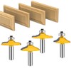 TAIWAIN Router Bit Set 4PCS 1/4 Inch Shank Door&Drawer Front