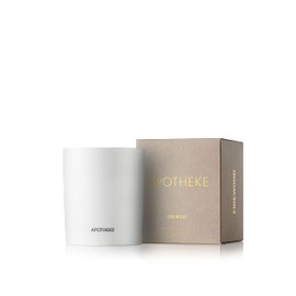 Apotheke Scented Candles for Home, Firewood Ceramic - 12.5 oz Long-Lasting Premium Luxury Soy Wax Jar Candle, 70-80 Hours Burn Time - Notes of Cardamom, Nutmeg, Citron, Bergamot